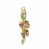 Pendentif oeil articulé + zircon vert