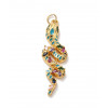Pendentif oeil articulé + zircon vert