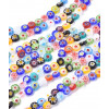 Chapelet perles fleurs en verre "Millefiori"