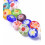 Chapelet perles fleurs en verre "Millefiori"