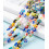 Chapelet perles fleurs en verre "Millefiori"