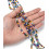Chapelet perles fleurs en verre "Millefiori"
