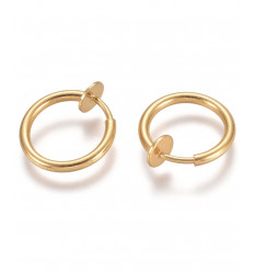 créoles pour oreilles non percées (2pcs)