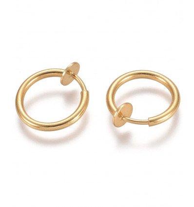 créoles pour oreilles non percées (2pcs)