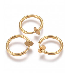 créoles pour oreilles non percées (2pcs)