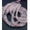 Chapelet Heishi en pierre facettée - quartz rose