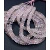 Chapelet Heishi en pierre facettée - quartz rose