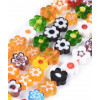 Chapelet perles fleurs en verre "Millefiori"