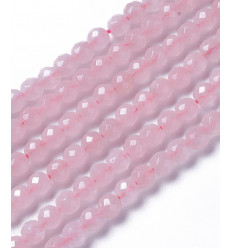 8mm - Chapelet pierre - quartz rose