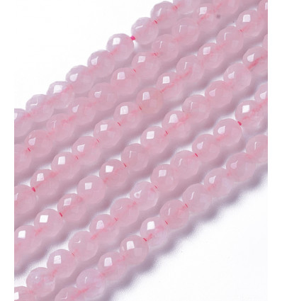8mm - Chapelet pierre - quartz rose