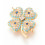 Connecteur trèfle +zircon bleu