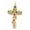 Pendentif oeil articulé + zircon vert