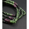 Chapelet Heishi en pierre facettée - fluorite