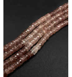 Chapelet Heishi en pierre facettée - fluorite