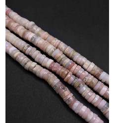Chapelet Heishi en pierre facettée - fluorite