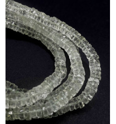 Chapelet Heishi en pierre facettée - fluorite