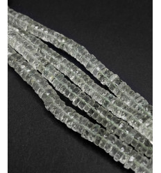 Chapelet Heishi en pierre facettée - fluorite