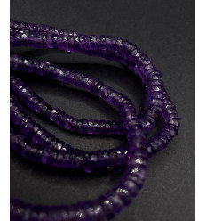 Chapelet Heishi en pierre facettée - fluorite