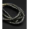Chapelet Heishi en pierre facettée - pyrite