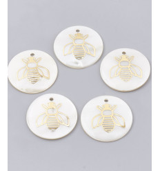 Pendentif nacre gros coeur