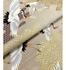 Tissu Sakura on blue by Kokka