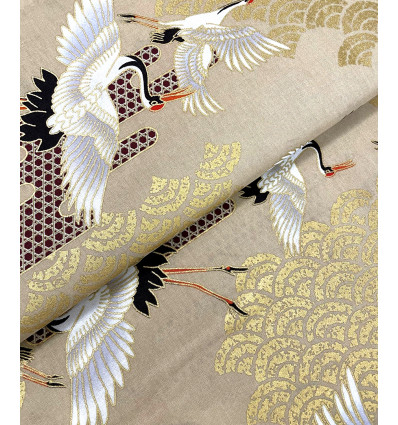Tissu Sakura on blue by Kokka