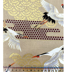Tissu Sakura on blue by Kokka
