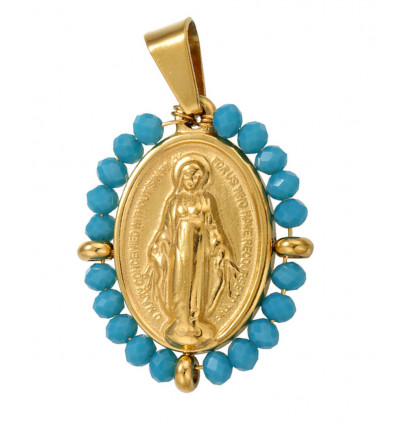 Pendentif pastille inoxydable poinçonnée