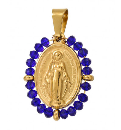 Pendentif pastille inoxydable poinçonnée