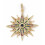 Pendentif oeil articulé + zircon vert