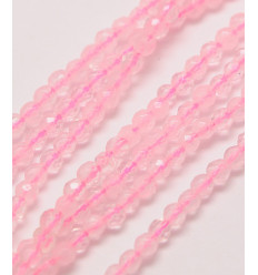 8mm - Chapelet pierre - quartz rose