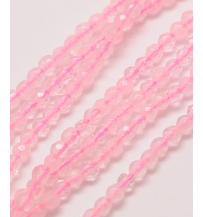 8mm - Chapelet pierre - quartz rose