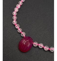 6mm - quartz rose - Chapelet pierre
