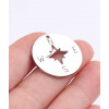 Pendentif pastille inoxydable poinçonnée