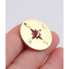 Pendentif pastille inoxydable poinçonnée