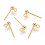 100pcs - puces d'oreilles avec boucles
