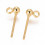 100pcs - puces d'oreilles avec boucles