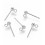 100pcs - puces d'oreilles avec boucles