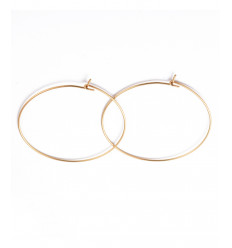 Créole acier inoxydable - doré (2pcs)