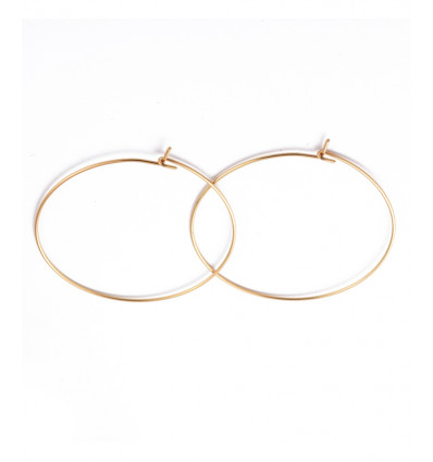 Créole acier inoxydable - doré (2pcs)