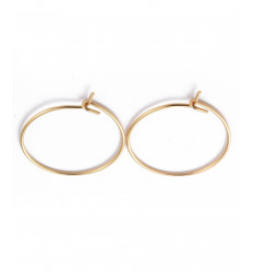 Créole acier inoxydable - doré (2pcs)