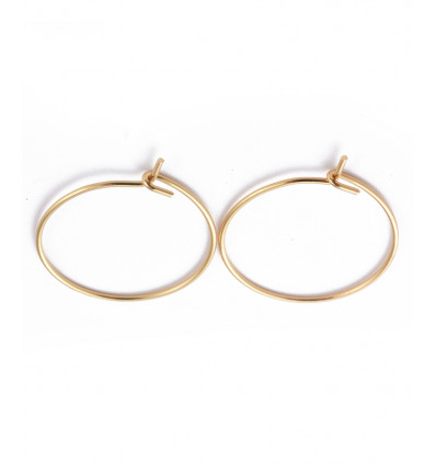 Créole acier inoxydable - doré (2pcs)