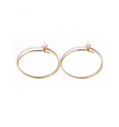 Créole acier inoxydable - doré (2pcs)