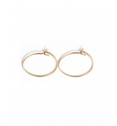 Créole acier inoxydable - doré (2pcs)