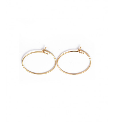 Créole acier inoxydable - doré (2pcs)