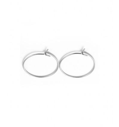 Créole acier inoxydable - doré (2pcs)
