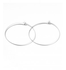Créole acier inoxydable - doré (2pcs)