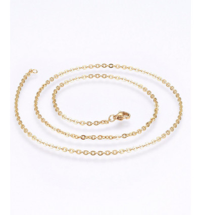 Collier chaine avec fermoir acier inoxydable