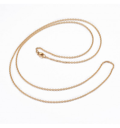 Collier chaine avec fermoir acier inoxydable