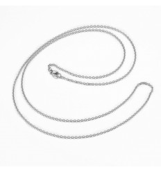 Collier chaine avec fermoir acier inoxydable